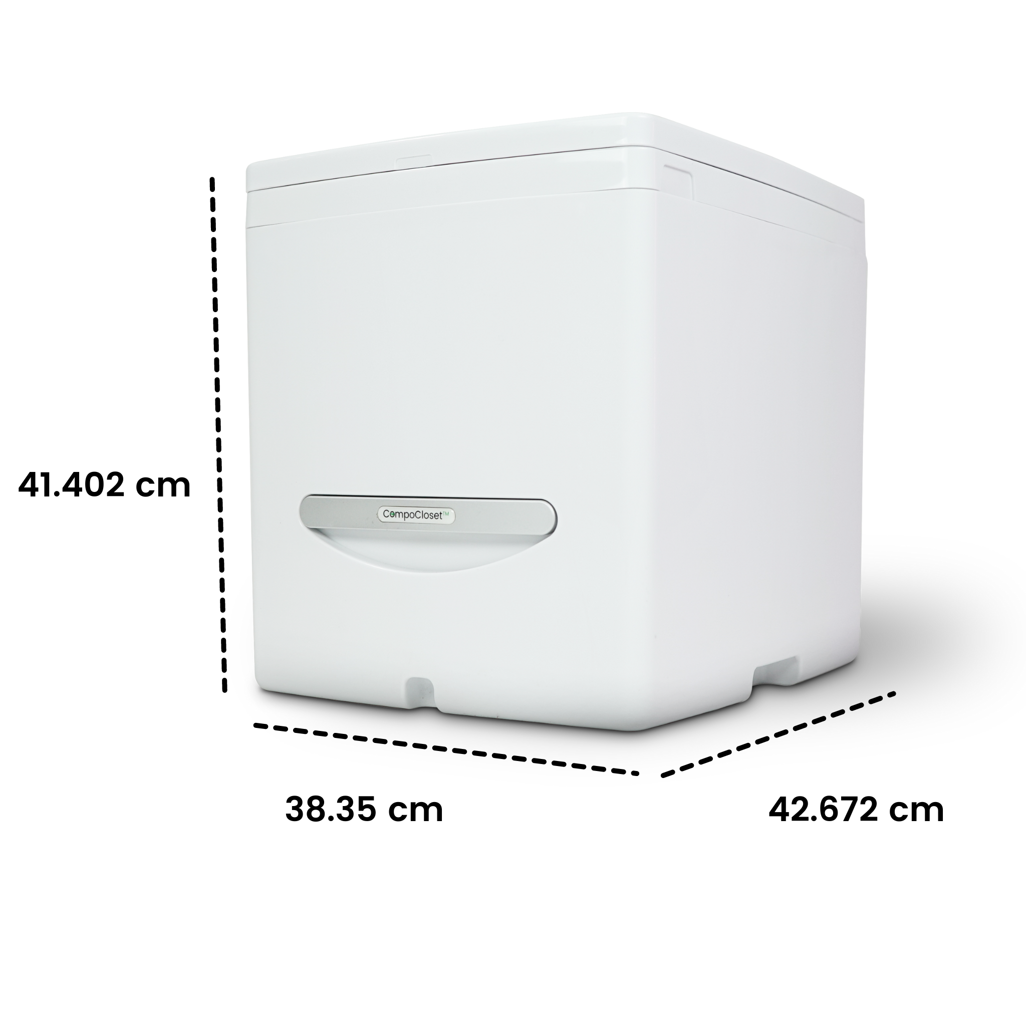 Cuddy composting toilet key dimensions metric height width depth i